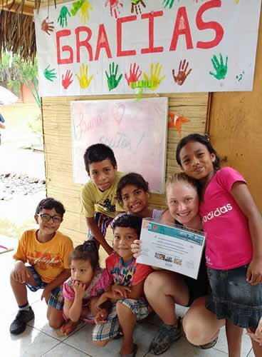 Children saying thanks image
